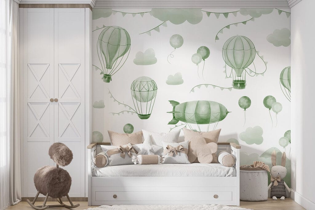 Heißluftballons über Bergen — Interieur 3