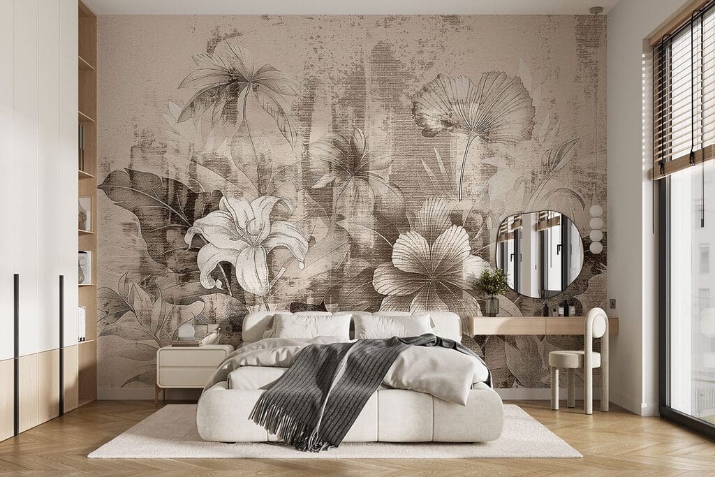 Blüten zwischen verwitterten Flächen — Interieur 1