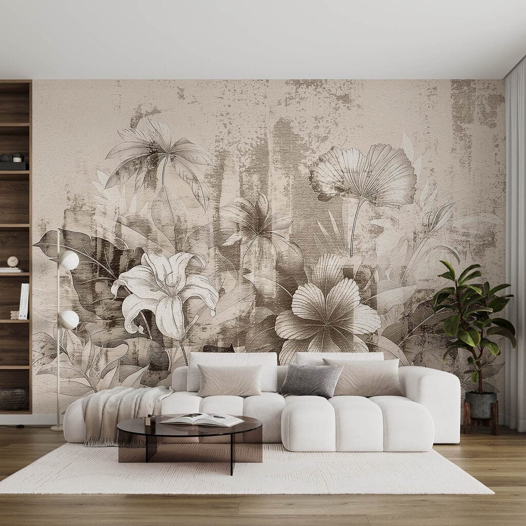 Blüten zwischen verwitterten Flächen — Interieur 2