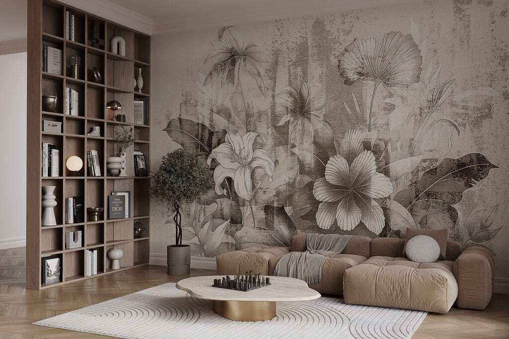 Blüten zwischen verwitterten Flächen — Interieur 4