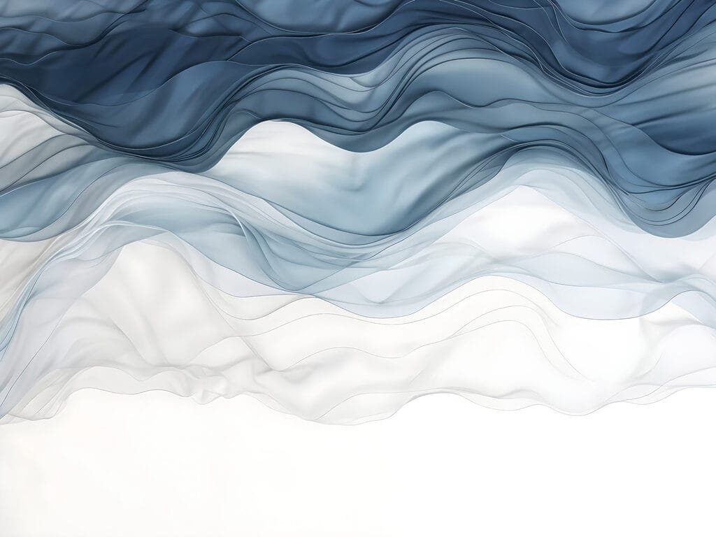 Blau-weiße Wellen — ganzes Design