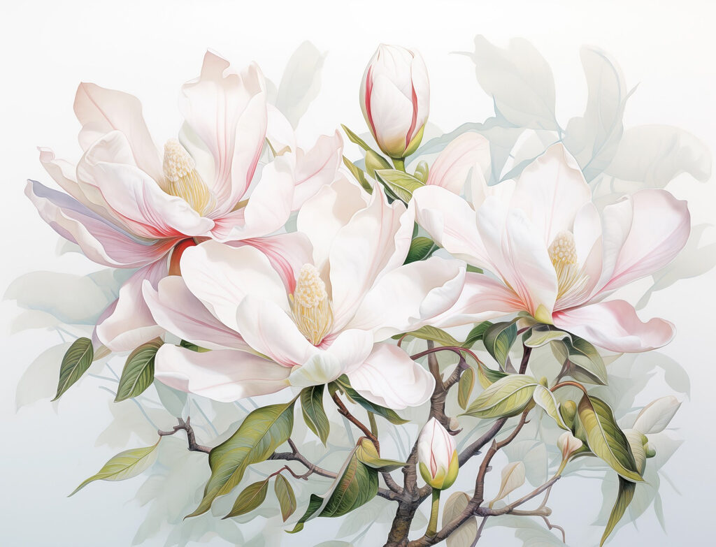 Elegante Pastellblüten — ganzes Design