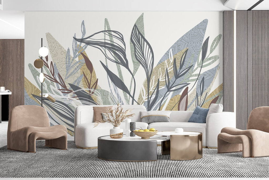 Blattwerk mit feinen Konturen — Interieur 3