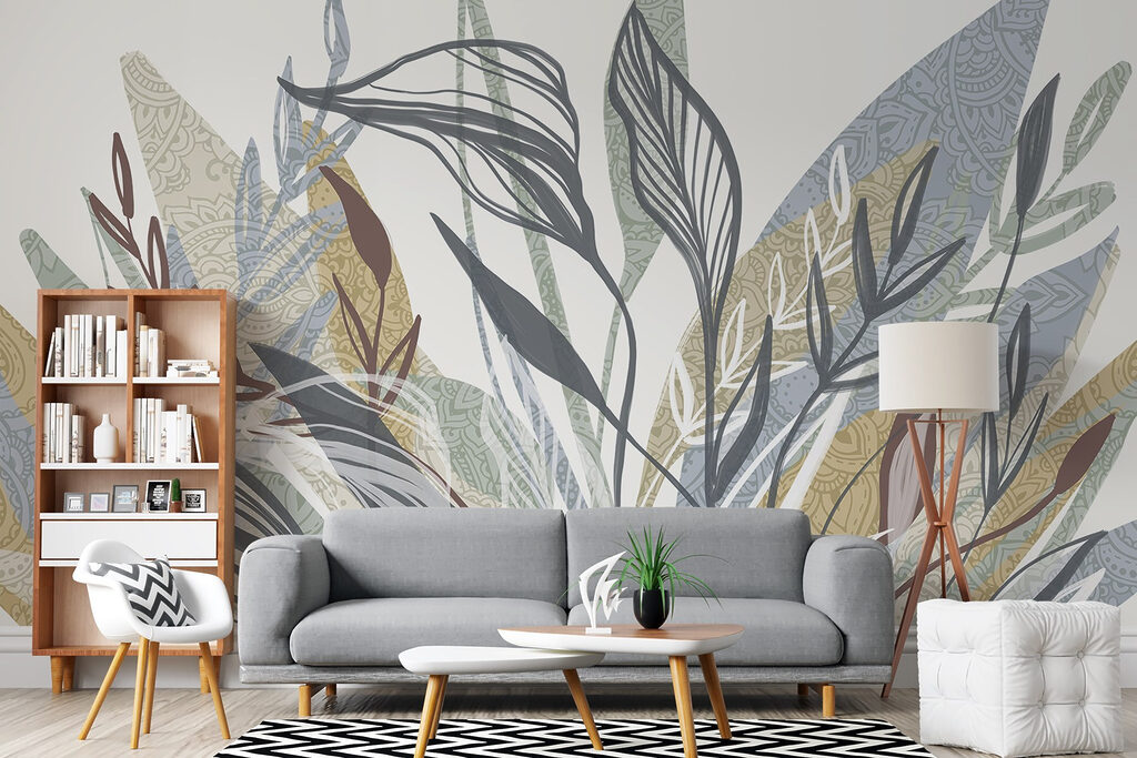 Blattwerk mit feinen Konturen — Interieur 4