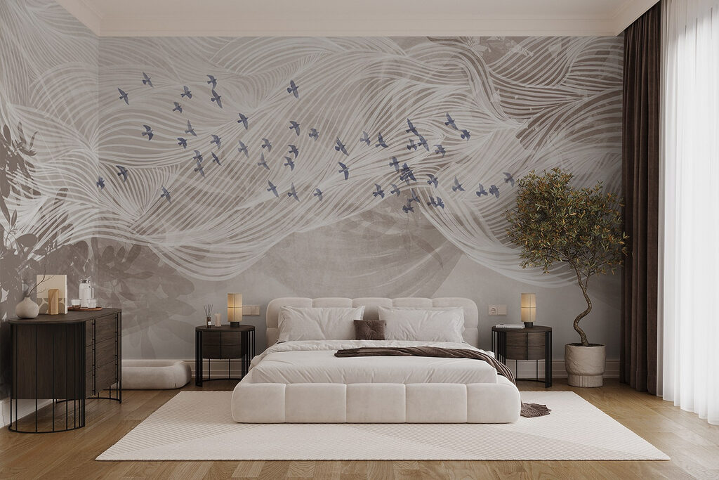 Weiße und blaue Vögel — Interieur 3