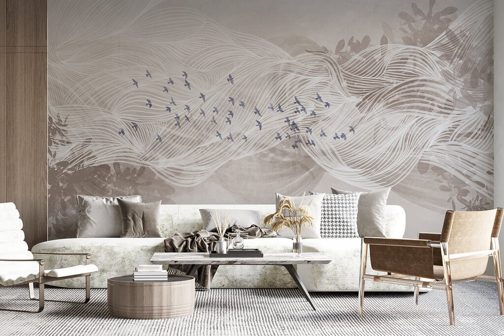Weiße und blaue Vögel — Interieur 5