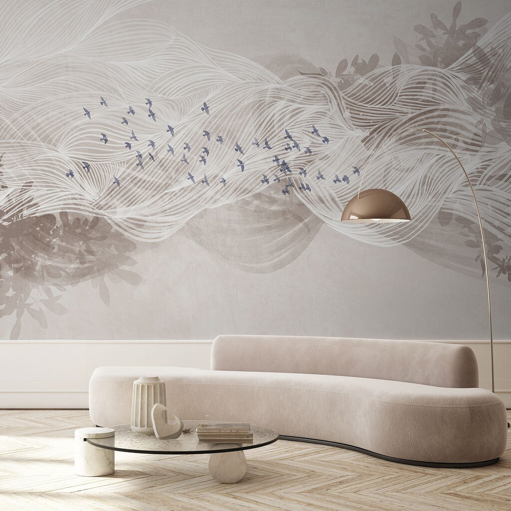 Weiße und blaue Vögel — Interieur 6
