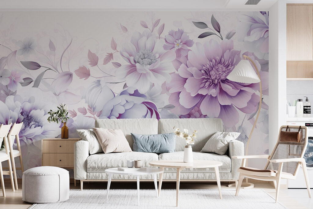 Luftiger Blütenstrauß in einem Interieur