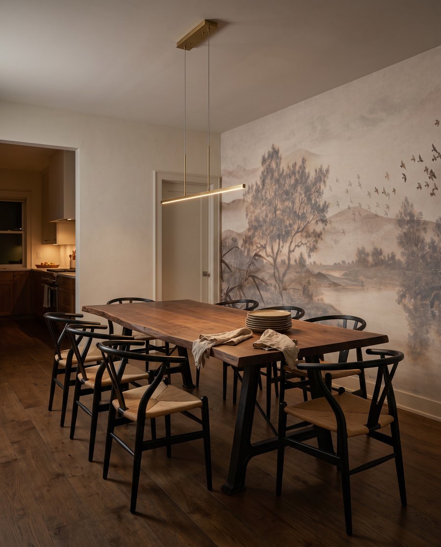 Stilles Flussufer in einem Interieur