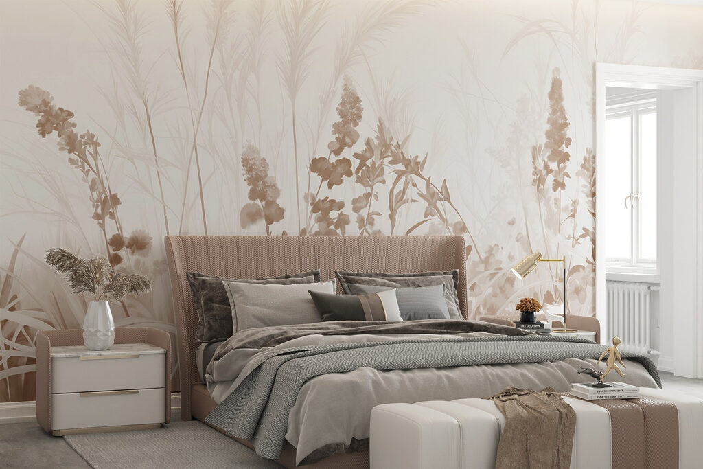 Wilde Gräser in einem Interieur