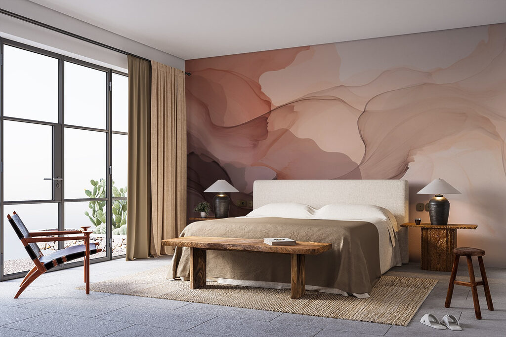 Ineinanderfließende Farben in einem Interieur