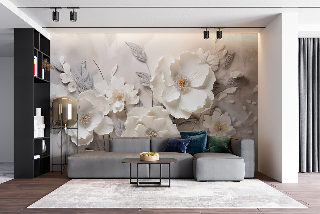 Elegantes Blütenrelief — Interieur 3