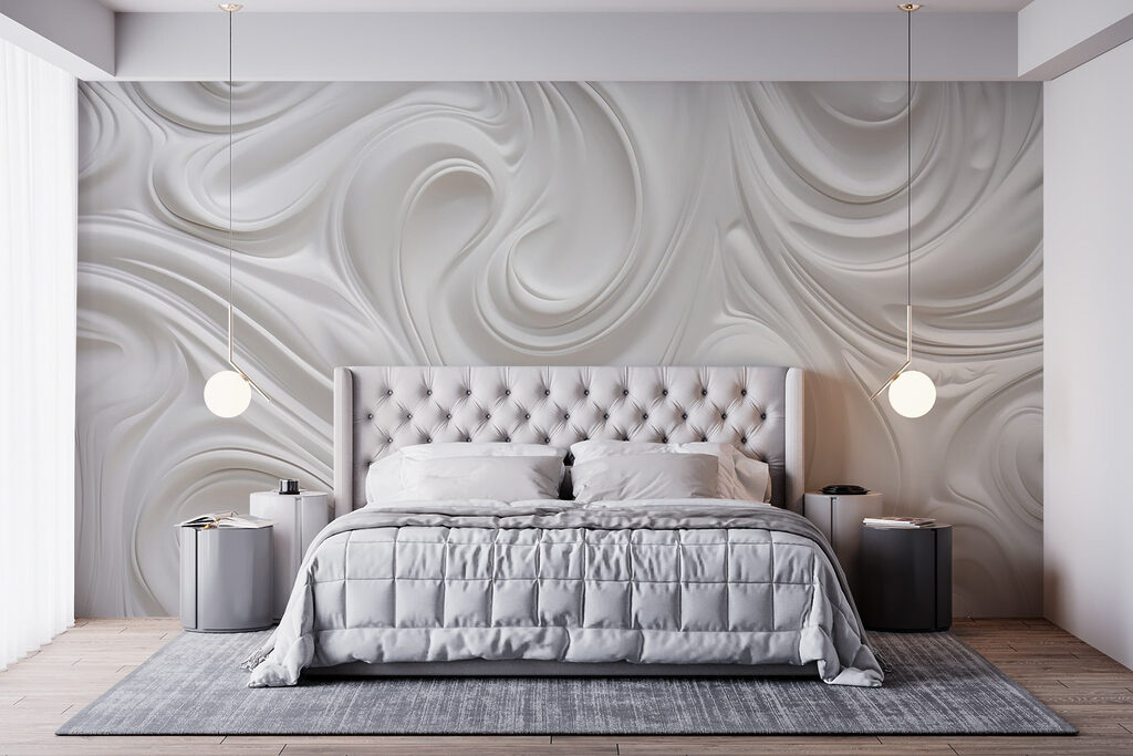 Weiße Wirbel in einem Interieur
