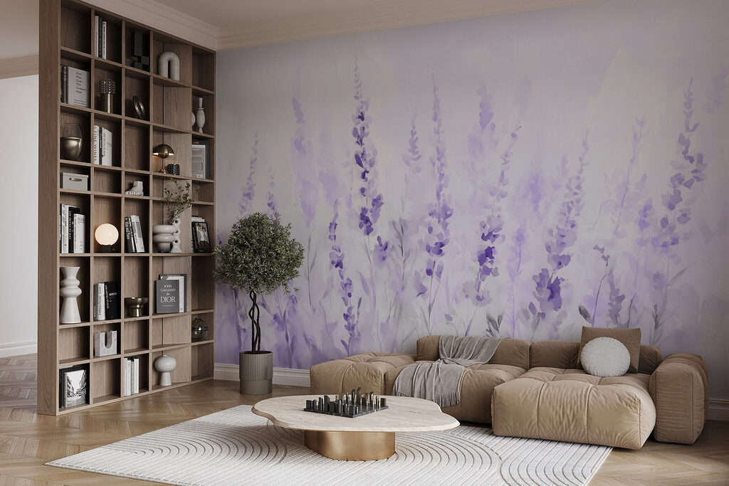 Schlanke Blüten in Aquarell — Interieur 2