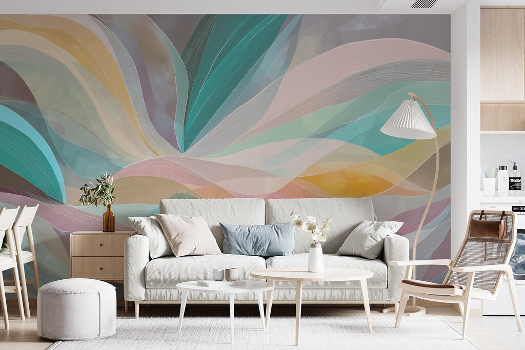 Zarte Farbschleier in einem Interieur