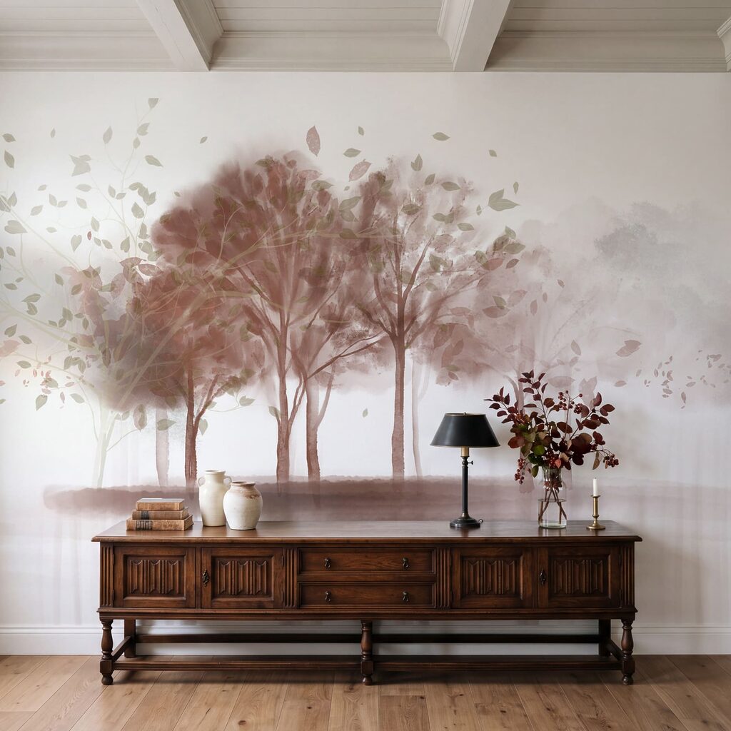 Baumspiegelung in einem Interieur