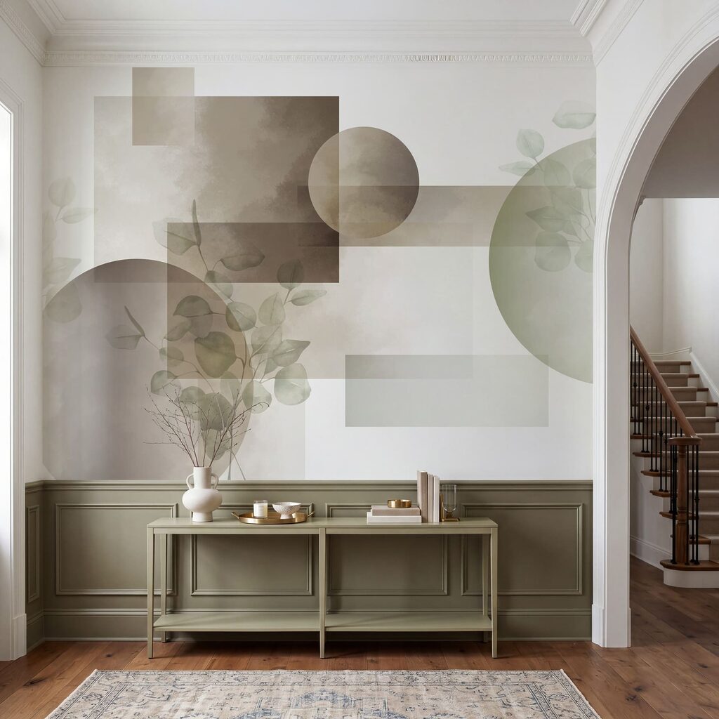 Geometrie und Blattwerk in einem Interieur