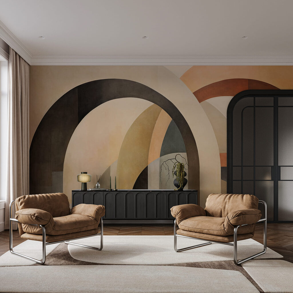 Bögen in tiefen Schichten in einem Interieur