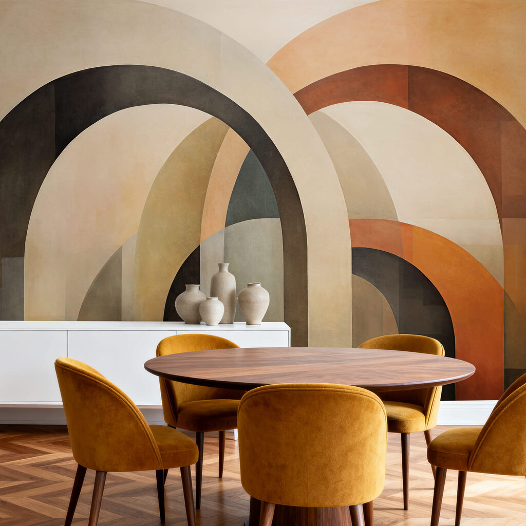 Bögen in tiefen Schichten in einem Interieur